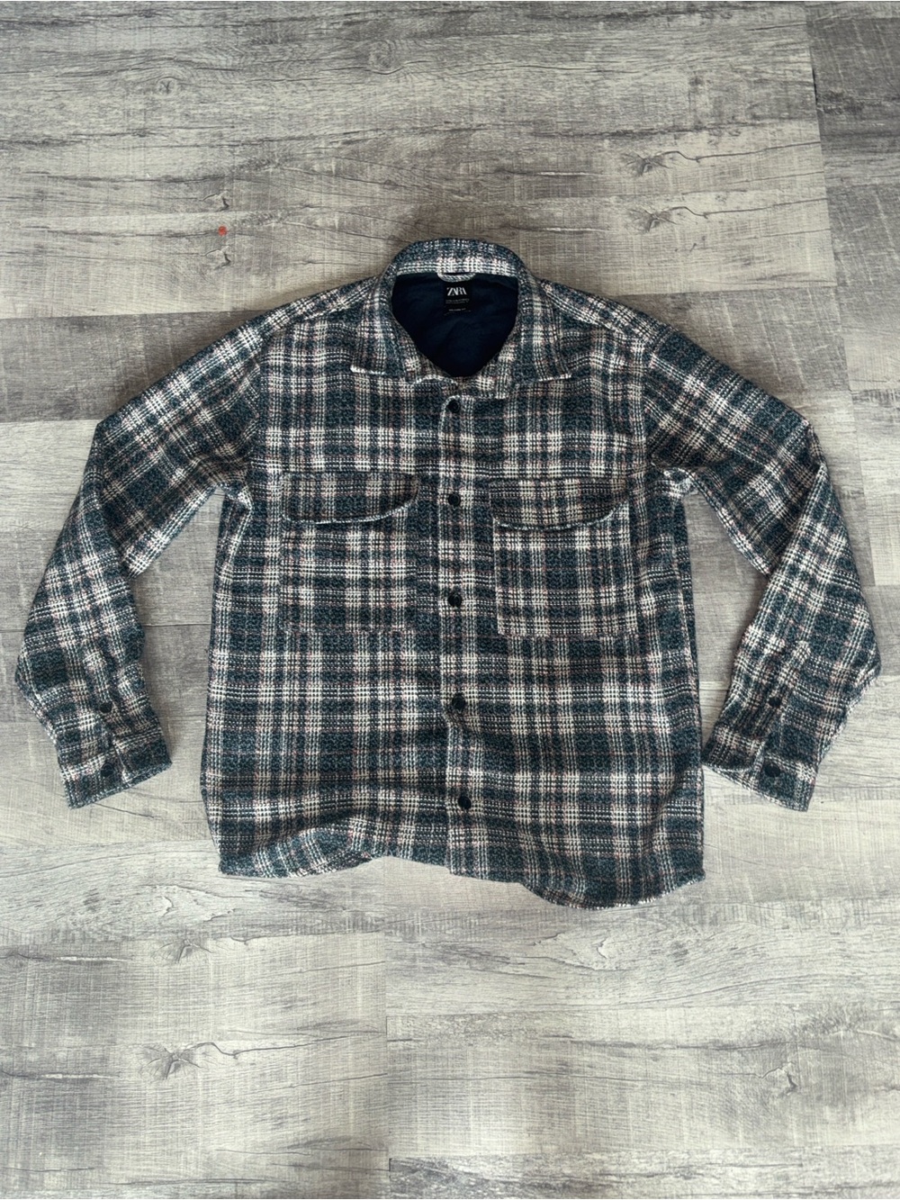 Zara Tweed Plaid Jacket